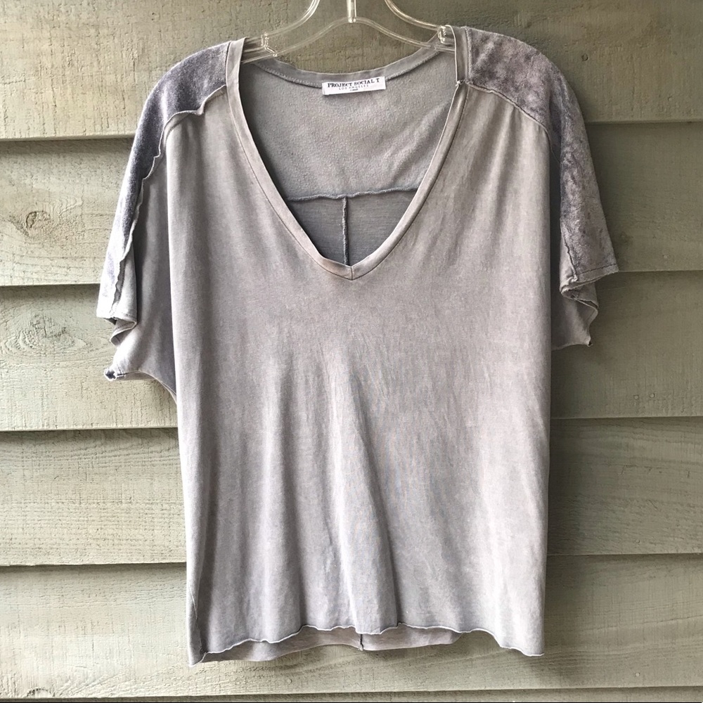 Project Social T On My Mind Mixed V-Neck